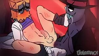 A black hentai monster fuck and creampie a doctor