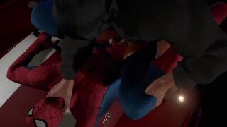 A burglar fucks Spider-Man's ass from behind